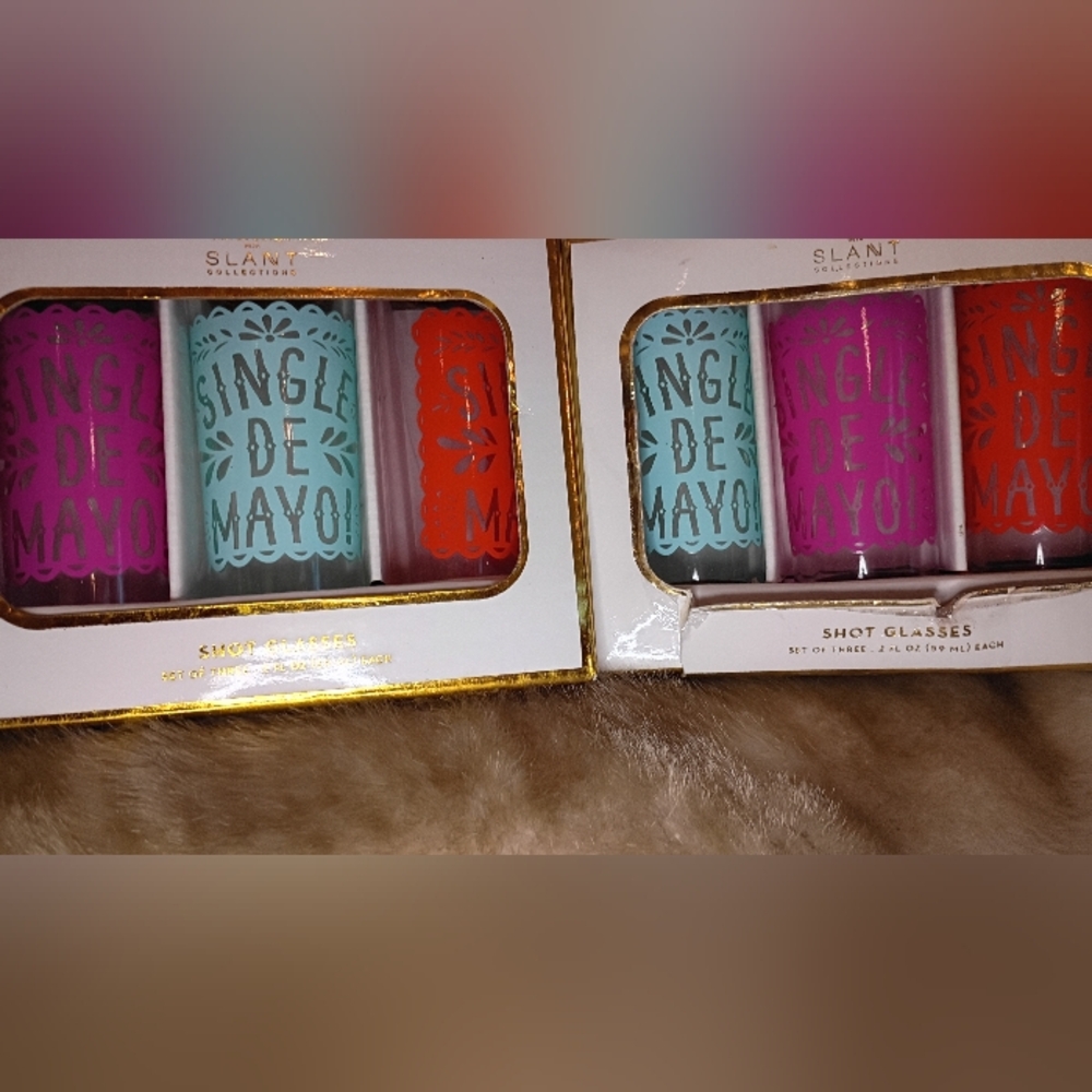 6 Single De.Mayo Shot Glasses From Slant With Box